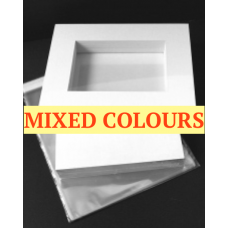 Market Kit 30 sets of 8" x 8" windowed Mixed Colours 